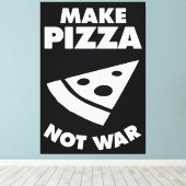 Pizza statt Krieg Leinwanddruck (Insitu (Holzboden))