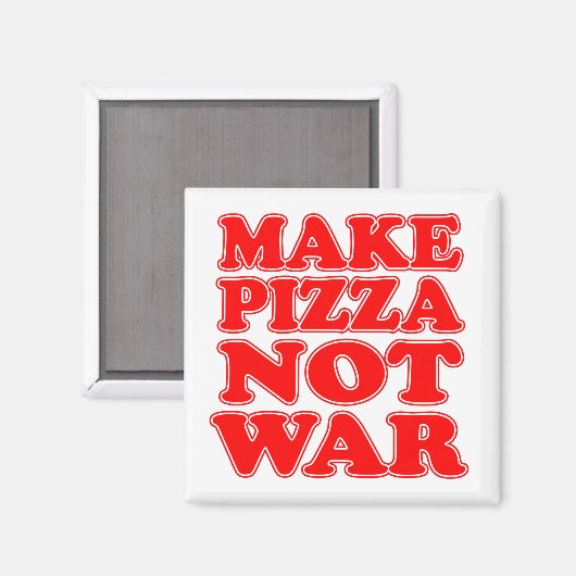 Pizza statt Krieg Magnet (Vorderseite/Rückseite)