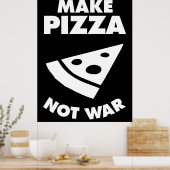 Pizza statt Krieg Poster (Küche)