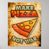Pizza statt Krieg Poster (Vorne)