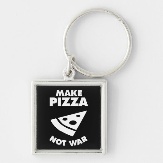 Pizza statt Krieg Schlüsselanhänger (Vorne)