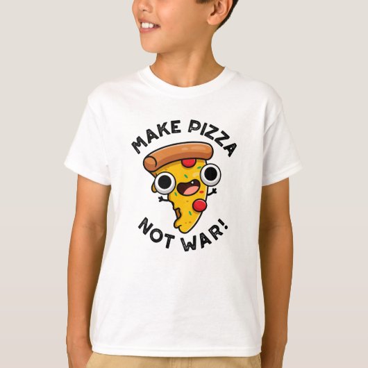 Pizza statt War Funny Peace Pub T-Shirt (Vorderseite)
