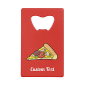 Pizza Stück Geldbeutel Flaschenöffner (Vorderseite)