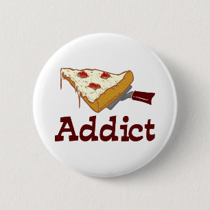Pizza-Süchtiger Button
