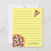 Pizza Supreme Combo Niedlich Kid Flat Stationierun Dankeskarte (Vorderseite)