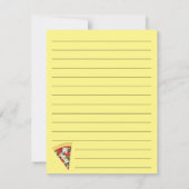 Pizza Supreme Combo Niedlich Kid Flat Stationierun Dankeskarte (Rückseite)