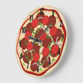 Pizza Supreme Große Wanduhr (Winkel)
