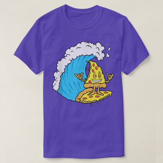 Pizza Surfing Cheese Slice Surfer Wave Riding Funn T-Shirt (Design vorne)