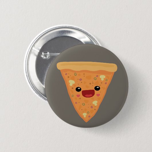 Pizza-Süsse Button (Vorne & Hinten)