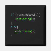 Pizza T - Shirt zur Programmierung von Funny Code Magnet (Vorne)