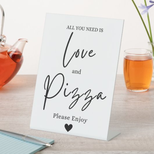 Pizza Table Sign für Hochzeiten oder Party Sockelschild (In Situ)