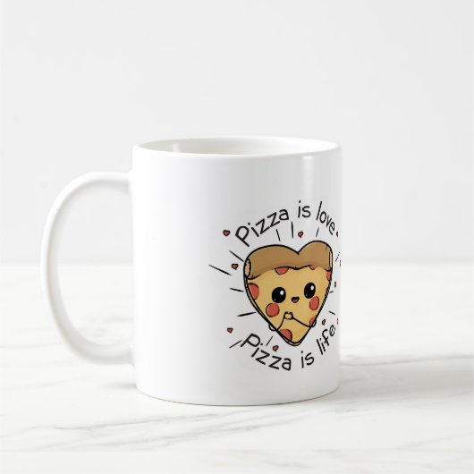 Pizza-Tasse Kaffeetasse (Links)