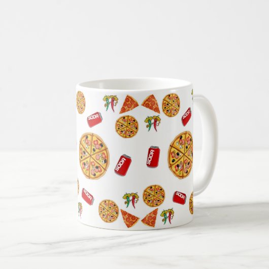 Pizza-Tasse Kaffeetasse (VorderseiteRechts)