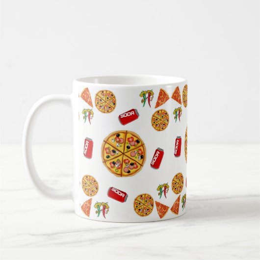Pizza-Tasse Kaffeetasse (Links)