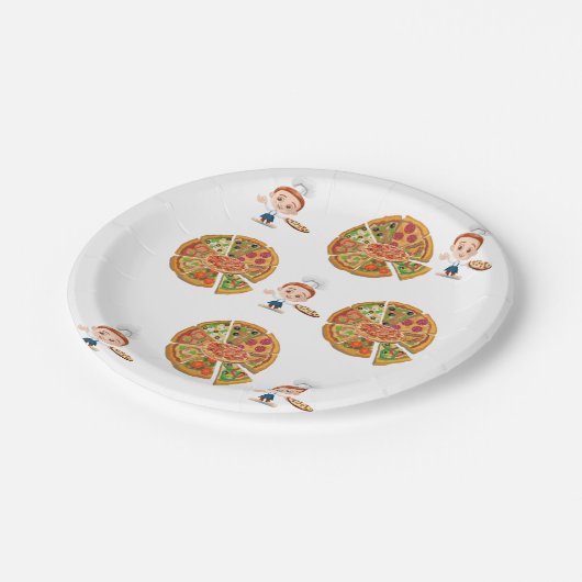 Pizza-Teller Pappteller (Schrägansicht)