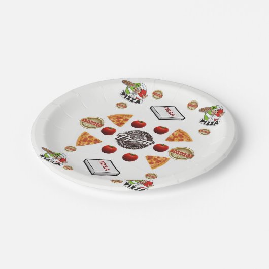 Pizza-Teller Pappteller (Schrägansicht)