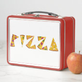 Pizza Text aus Scheiben Metall Brotdose (Beispiel)