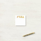 Pizza Text aus Scheiben Post-it Klebezettel (Auf Schreibtisch)