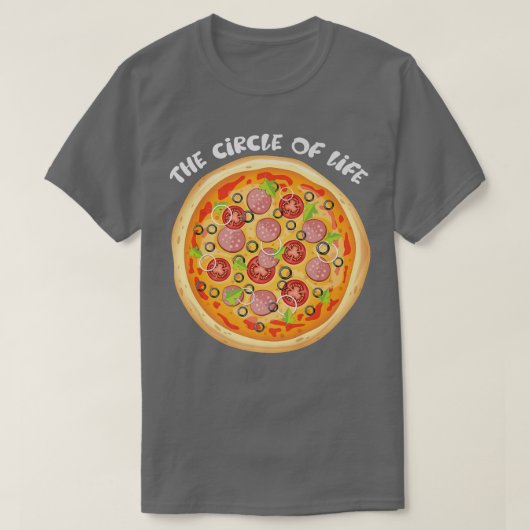 Pizza The Circle Pizza Lover Funny Feinschmecker  T-Shirt (Design vorne)