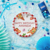 Pizza Theme Birthday Pappteller (Party)