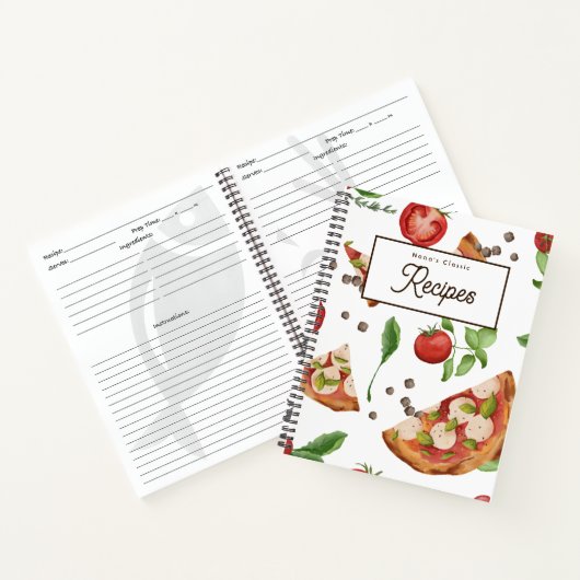 Pizza Theme Rezept Buch (Innenseite)