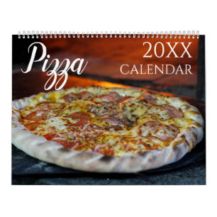 Pizza Themed 2025 Wall Calendar Geschenk Kalender