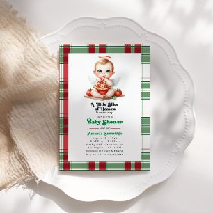 Pizza-Themed A-Slice of Heaven Baby Shower Einladung