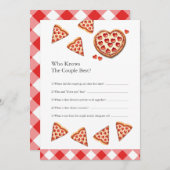 Pizza Themed Engagement Party Games Printing Einladung (Vorne/Hinten)