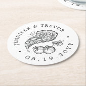 Pizza Themed Gourmet | Napkins Runder Pappuntersetzer (Angewinkelt)