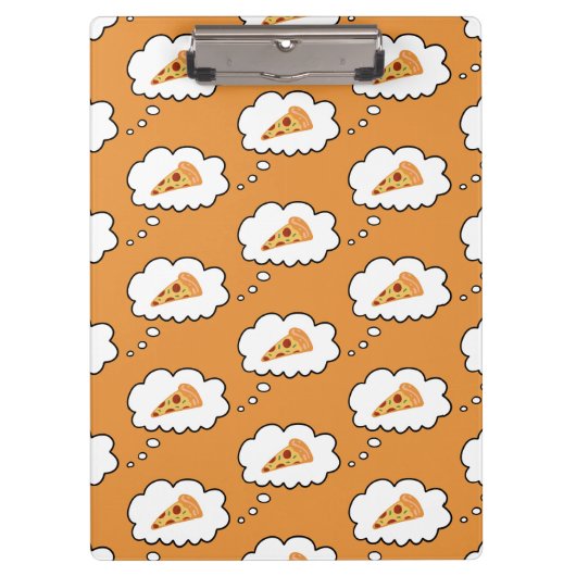 Pizza Thoughts Klemmbrett (Vorderseite)