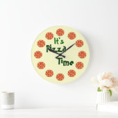 Pizza Time Clock Große Wanduhr (Zuhause)