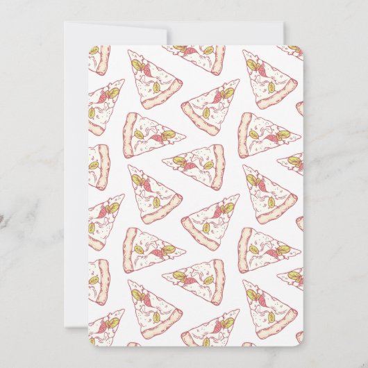 Pizza Time Party | Einladung (Rückseite)