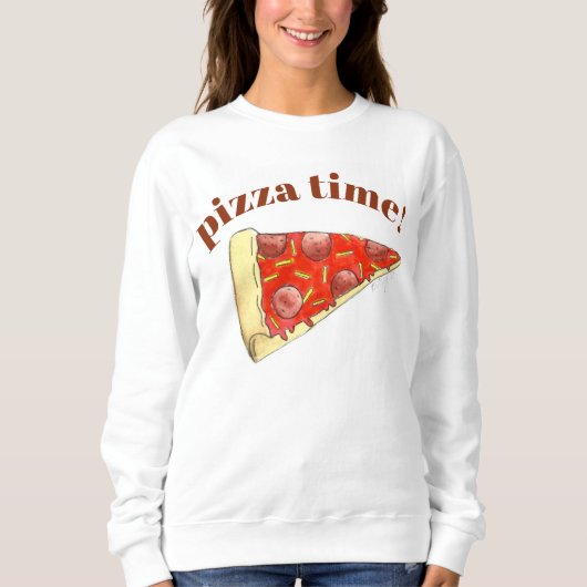 Pizza Time Pepperoni Käse New York Slice Feinschme Sweatshirt (Vorderseite)