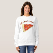 Pizza Time Pepperoni Käse New York Slice Feinschme Sweatshirt (Vorne ganz)