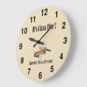 Pizza Time - Pizza Palor Clock Große Wanduhr (Winkel)