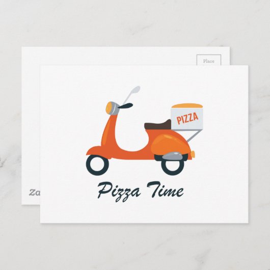 Pizza Time Postkarte (Vorne/Hinten)