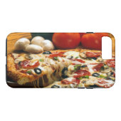 Pizza Tomaten Pilze Oliven Käse Case-Mate iPhone Hülle (Rückseite (Horizontal))