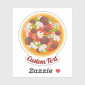 Pizza Top Aufkleber (Blatt)