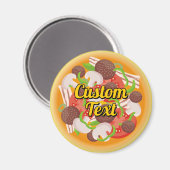 Pizza Top Magnet (Vorderseite/Rückseite)