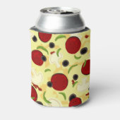 Pizza Toppings Pattern Dosenkühler (Kanne Rückseite)