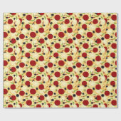 Pizza Toppings Pattern Geschenkpapier (Flach)