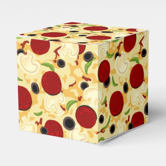 Pizza Toppings Pattern Geschenkschachtel (Vorderseite)