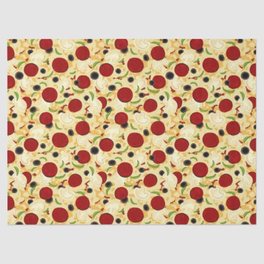Pizza Toppings Pattern Seidenpapier (Vorderseite)