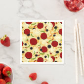 Pizza Toppings Pattern Serviette (Beispiel)