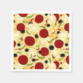 Pizza Toppings Pattern Serviette (Vorderseite)
