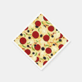 Pizza Toppings Pattern Serviette (Ecke)