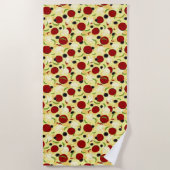 Pizza Toppings Pattern Strandtuch (Vorderseite)