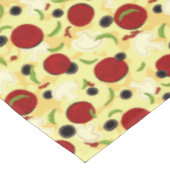 Pizza Toppings Pattern Tischdecke (Schrägansicht)