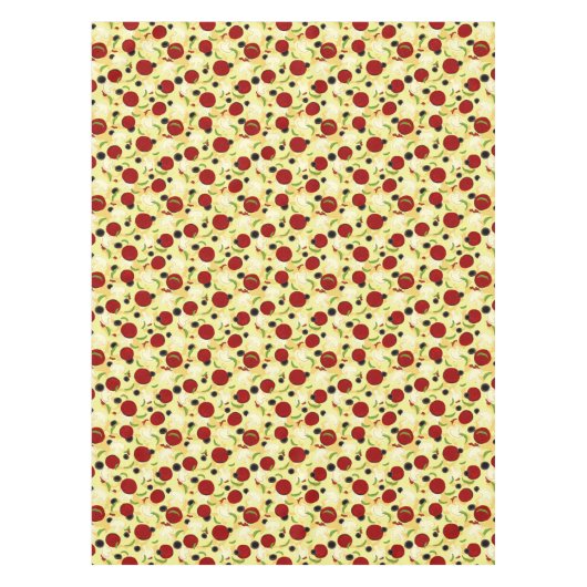 Pizza Toppings Pattern Tischdecke (Vorderseite)