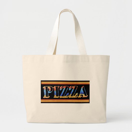 Pizza Tote Bag Jumbo Stoffbeutel (Vorne)